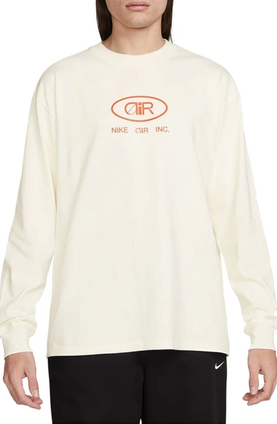 Nike Sportswear Air Oversize Long Sleeve Graphic T-shirt In Sail