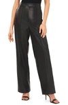 Halogen Faux Leather Pants In Rich Black