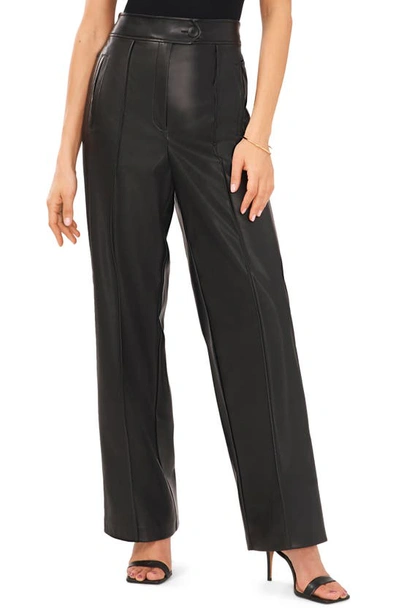 Halogen Faux Leather Pants In Rich Black