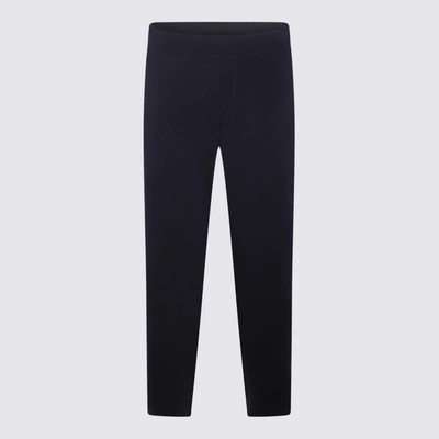 Brioni Navy Cotton Cashmere And Silk Blend Trousers