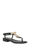 Guess Jiarella Ankle Strap Sandal In Black - Faux Leather