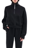 P.e Nation Pressback Half Zip Sweatshirt In Black