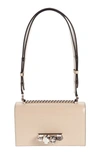 Alexander Mcqueen Mini The Biker Jeweled Satchel Leather In Camel