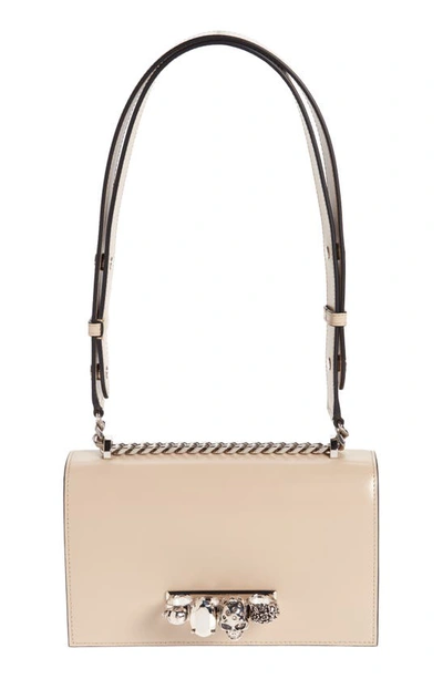 Alexander Mcqueen Mini The Biker Jeweled Satchel Leather In Camel