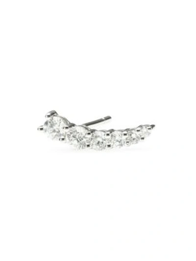 Anita Ko Single 18k Gold & Diamond Left Floating Earring In White Gold