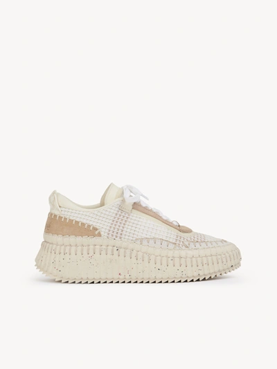 Chloé Baskets Nama Femme Beige Taille 37 100% Polyester
