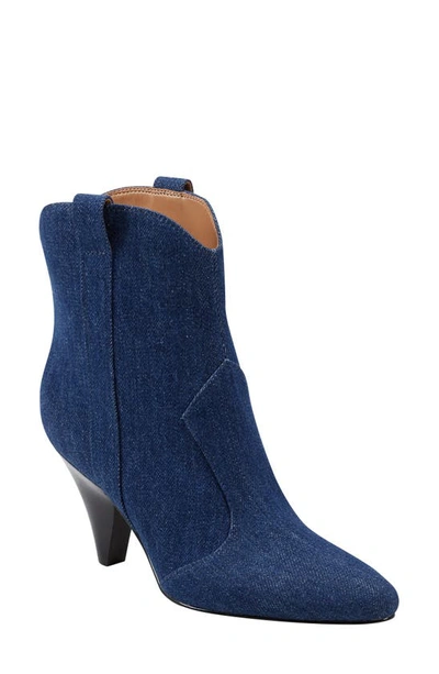 Marc Fisher Ltd Carissa Denim Western Bootie In Dark Blue