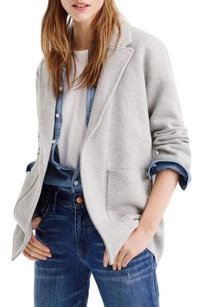 Jcrew New Lightweight Sweater Blazer In Gray