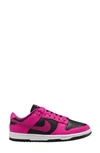 Nike Dunk Low Basketball Sneaker In Fierce Pink/ Fire Berry/ Black