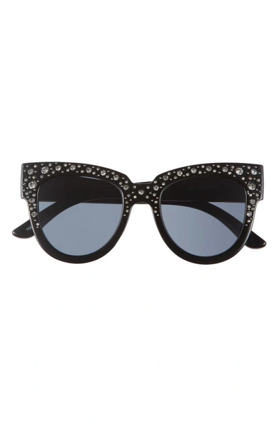 Bp. Embellished Cat Eye Sunglasses In Black