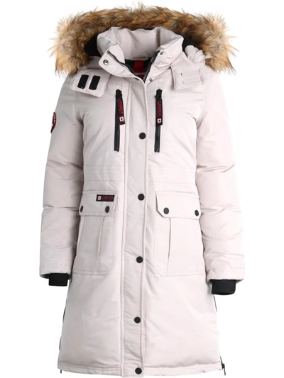 Canada Weather Gear Womens Heavyweight Dual Pocket Parka Jacket In Beige