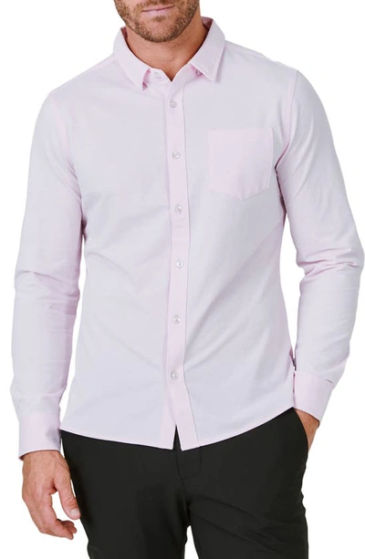 7 Diamonds Solid Oxford Button-up Shirt In Pink