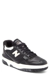 New Balance 550 Basketball Sneaker In Black/ Sea Salt