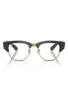 Ray Ban 50mm Mega Clubmaster Square Optical Glasses In Green