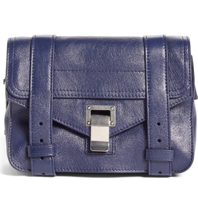 Proenza Schouler 'mini Ps1' Lambskin Leather Crossbody Bag - Blue In Indigo