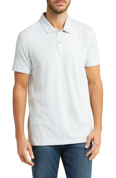 14th & Union Cotton Modal Polo In Blue Skyway Heather