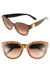 Mcm 53mm Cat Eye Sunglasses - Cognac Visetos