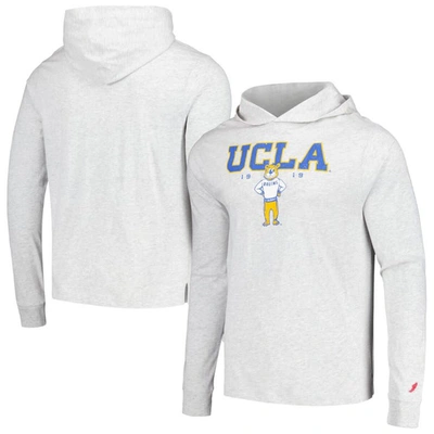 League Collegiate Wear Ash Ucla Bruins Team Stack Tumble Long Sleeve Hooded T-shirt