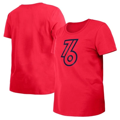 New Era Red Philadelphia 76ers 2023/24 City Edition T-shirt