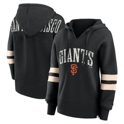 Fanatics Branded Black San Francisco Giants Bold Move Notch Neck Pullover Hoodie