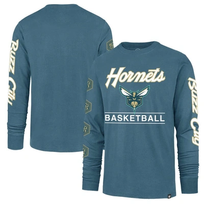 47 ' Teal Charlotte Hornets 2023/24 City Edition Triplet Franklin Long Sleeve T-shirt