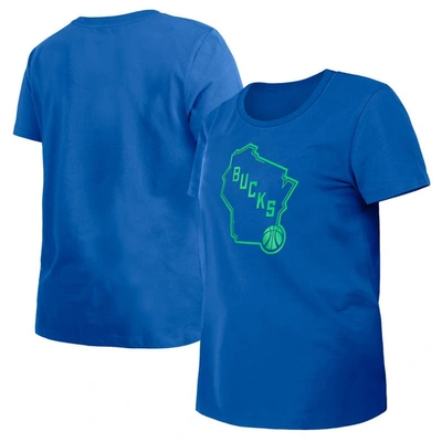 New Era Blue Milwaukee Bucks 2023/24 City Edition T-shirt
