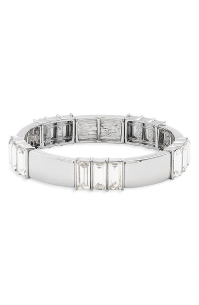 Nordstrom Crystal Stretch Bracelet In Clear- Rhodium