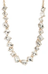 Nordstrom Mixed Cut Crystal Collar Necklace In Clear- Gold