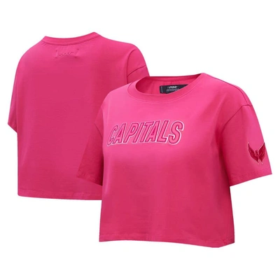 Pro Standard Washington Capitals Triple Pink Cropped Boxy T-shirt