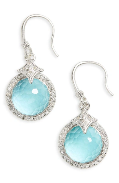 Armenta New World Diamond & Turquoise Drop Earrings In Silver