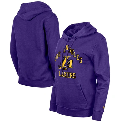 New Era Women's  Purple Los Angeles Lakers 2023/24 City Edition Pullover Hoodie