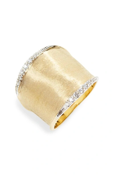 Marco Bicego Lunaria Diamond Band Ring In Yellow Gold/ White Gold