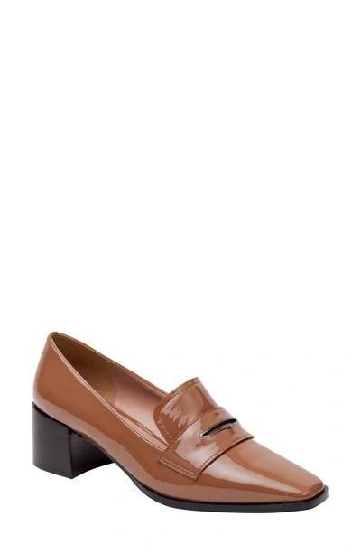 Linea Paolo Miramar Penny Loafer Pump In Cognac
