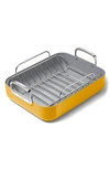 Caraway Non-stick Ceramic-coated 16.5" Roasting Pan With Rack In Marigold