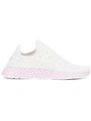 Adidas Originals Deerupt Runner Suede-trimmed Mesh Sneakers In White