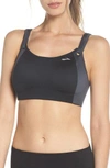 Brooks Fiona Sports Bra In Black/ Asphalt