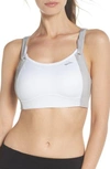 Brooks Fiona Sports Bra In White/ Sterling