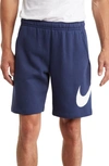 Nike Sportswear Club Shorts In Mnnavy/white