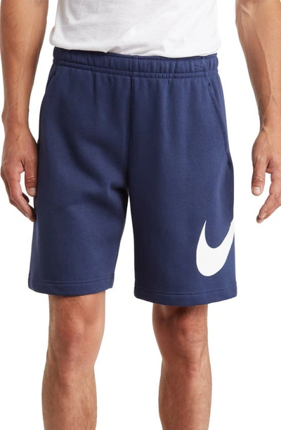 Nike Sportswear Club Shorts In Mnnavy/white