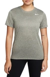 Nike Dri-fit Crewneck T-shirt In Cargo Khaki/ Pure