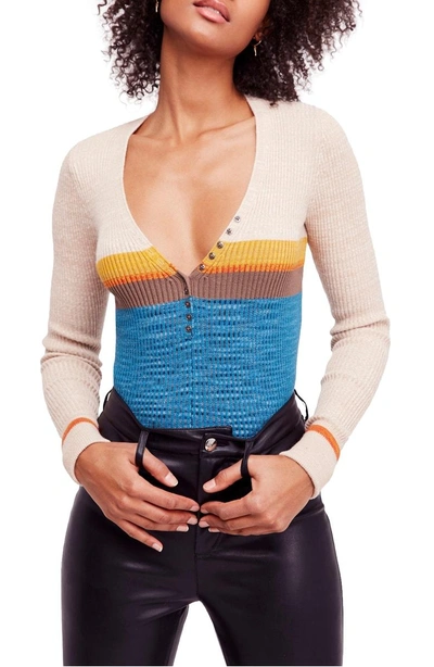 お気にいる Frequency People Free Ribbed ModeSens | Combo Blue In Sweater ワンピース