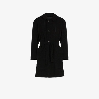 Ann Demeulemeester Black Belted Parka