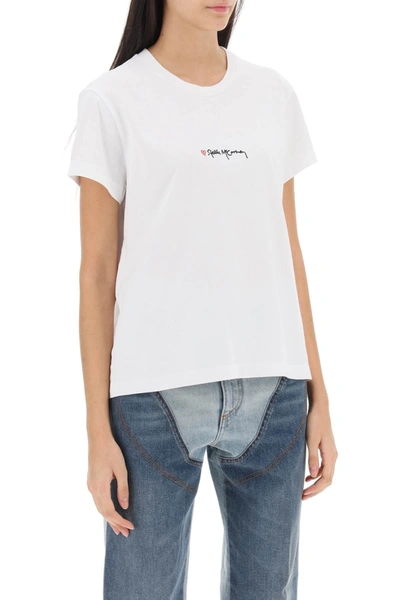 Stella Mccartney T Shirt With Embroidered Signature In White