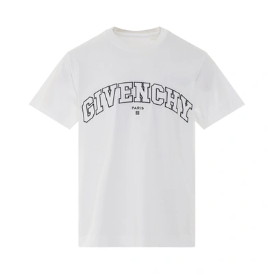 Givenchy College Logo T-shirt In White