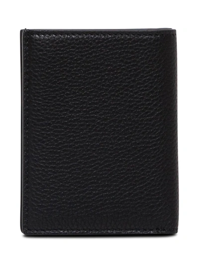 Tom Ford Black Leather Card Holder With Logo