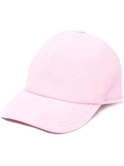 Msgm Embroidered Logo Baseball Cap In Pink