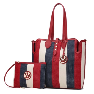 Mkf Collection By Mia K Juliana Oversize Tote Handbag & Wristlet In Red