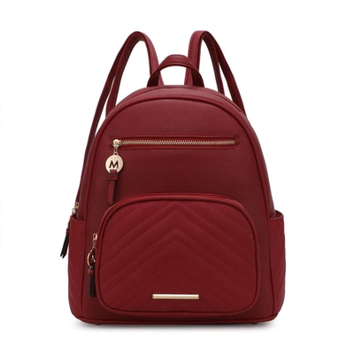 Mkf Collection By Mia K Romana Vegan Leather Women's Backpack In Red