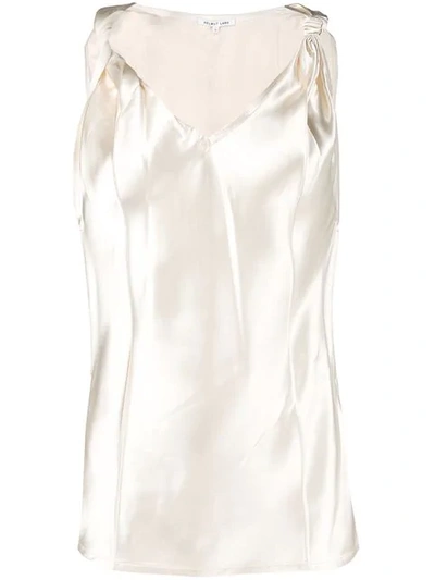 Helmut Lang Knotted Strap Blouse In Neutrals