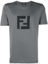 Fendi Ff Logo T-shirt - Grey